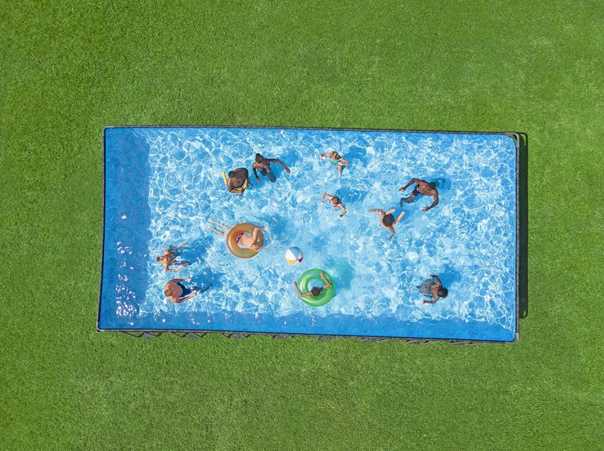 Bestway APX 365 Above Ground Swimming Rectangular Pool Set 9.56m x 4.88m x 1.32m - No: 561KJ