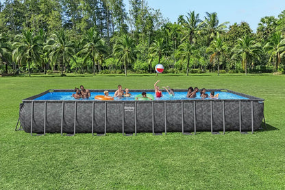 Bestway APX 365 Above Ground Swimming Rectangular Pool Set 9.56m x 4.88m x 1.32m - No: 561KJ