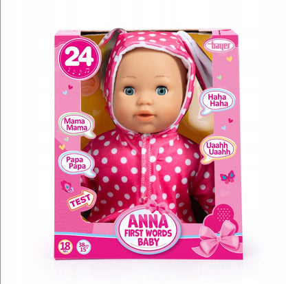 Bayer Design Baby doll I Baby Angels with sound, soft body, big eyes, 30 cm - No:93028AD