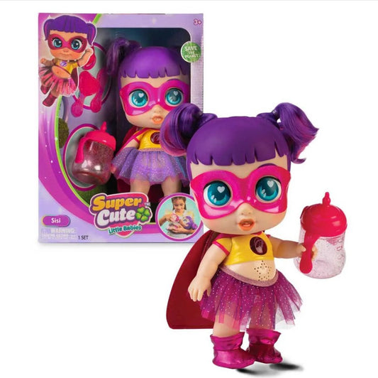 Super Cute Glitzy Cool Doll, Sisi Character, with Purple Hair and Pink Glasses