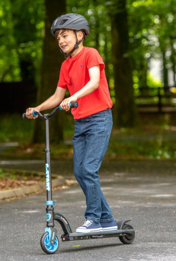 سكوتر كهربائي G-Start بجهد 21.6 فولت - عجلتان - أسود/أزرق فاتح