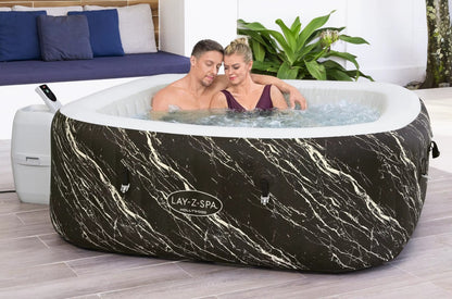 حوض استحمام ساخن قابل للنفخ من بيست واي لاي-زي-سبا هوليوود، موفر للطاقة، فاخر، مزود بإضاءة LED، يتسع لـ 4-6 أشخاص، أبعاده 1.80 متر × 66 سم - رقم المنتج: 6001F