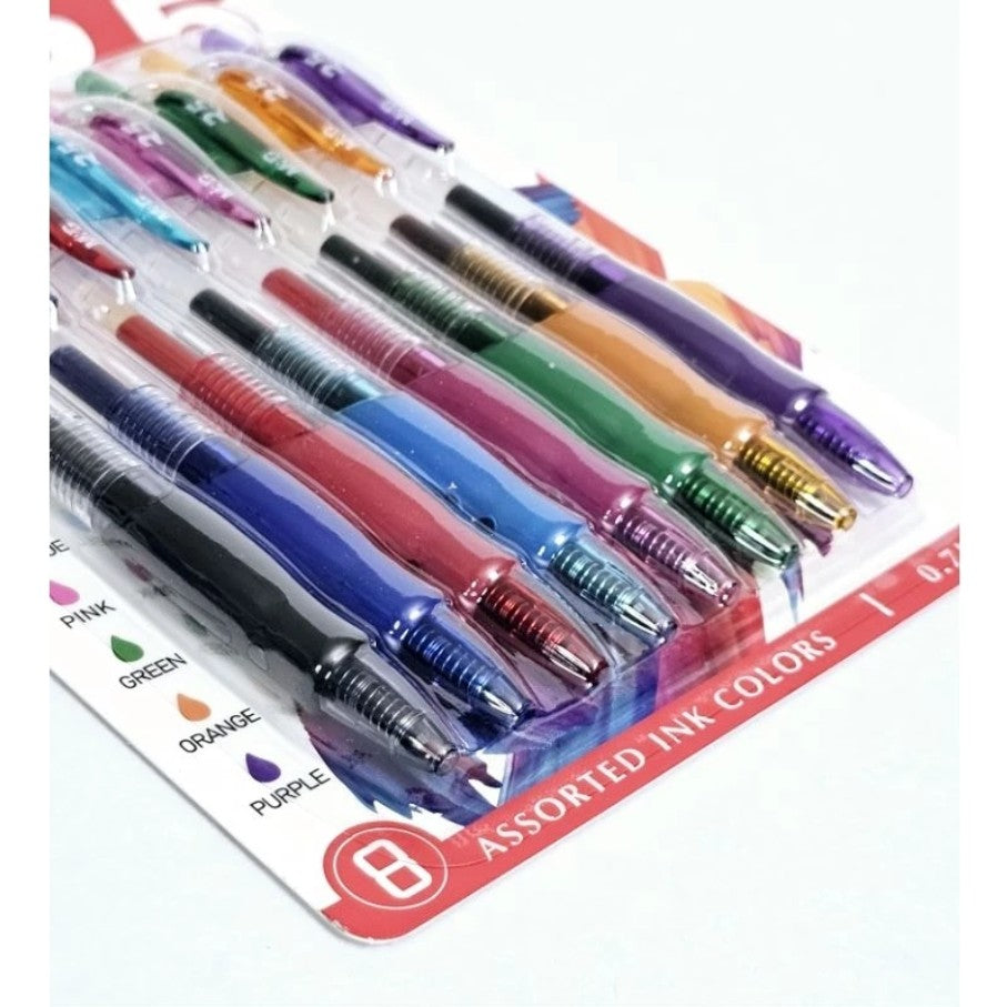 M&G Chenguang R5 Retractable Gel Pens Writing, Smooth Ink  0.7mm - 8 PCS/SET (8 Colors) - No:AGP123R6