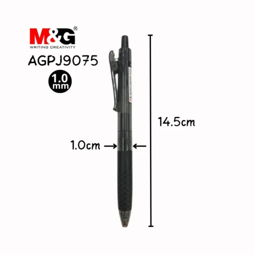 M&G Chenguang TITAN Gel Pen, 1.0mm Bold Tip for Smooth Writing - Black - 1pcs - No:AGPJ9075