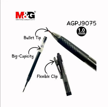 M&G Chenguang TITAN Gel Pen, 1.0mm Bold Tip for Smooth Writing - Black - 1pcs - No:AGPJ9075