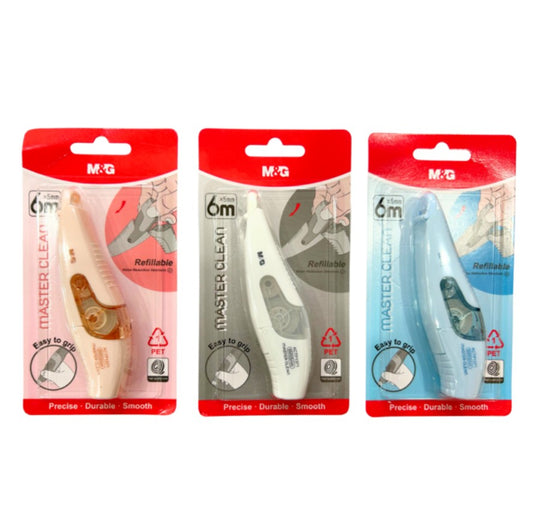 شريط تصحيح M&amp;G Chenguang، سهل الاستخدام، تصحيح أخطاء مثالي، 6 أمتار - قطعة واحدة - رقم المنتج: ACTP1371