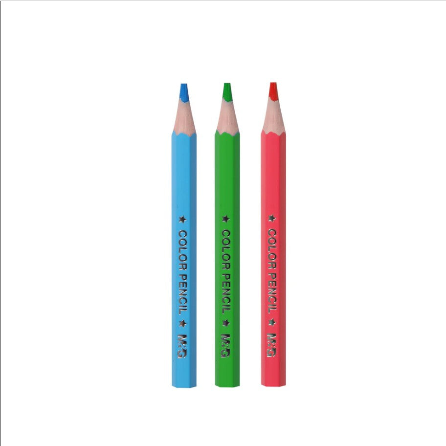 M&G Chenguang So Many Cats Pastel Wood-Free Mini Erasable Colored Pencils - 12colors - No:AWPQ5105