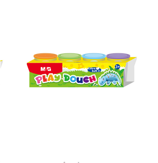 M&G Chenguang Play Dough, Creative Modeling Fun, Soft Texture, Non-Toxic, 4 Colors - No:AKE040E2