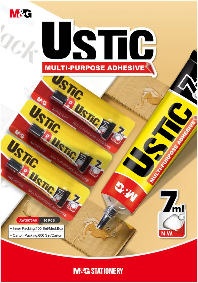 M&G Chenguang U-Stick Super Glue, 7ml Multi-Purpose Adhesive Glue Bonding and Bulk Repairs - 1pcs - No:AWG970A8