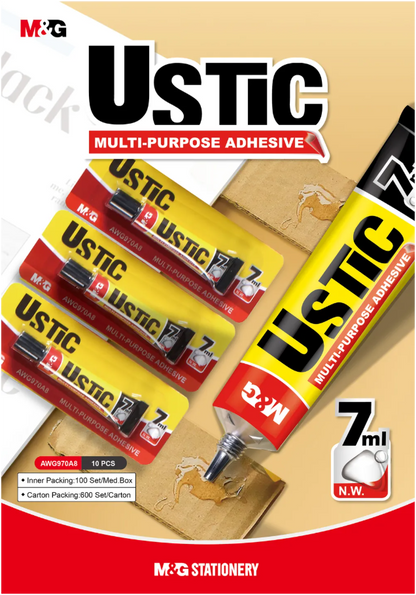 M&G Chenguang U-Stick Super Glue, 7ml Multi-Purpose Adhesive Glue Bonding and Bulk Repairs - 1pcs - No:AWG970A8