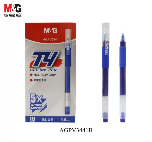 M&G Chenguang T4 Gel pen 0.5mm tip super smooth - Blue - 1pcs - No:AGPV3441