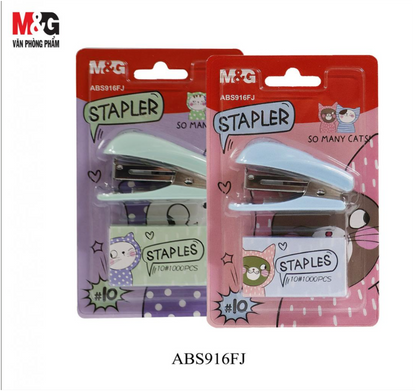 M&G Chenguang So Many Cats Kids Stapler, Fun Document Binding, Compact With Staples - No:ABS916FJ
