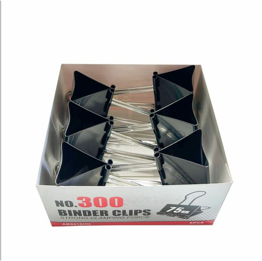 M&G Chenguang Bulldog Clips Box, to Binder Secure Document and Item Storage, 75mm - No:ABS916HQ