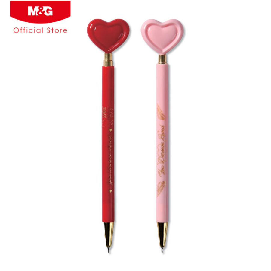 M&G Chenguang Heart-Shaped Needle Tip Ballpoint Pen 0.5mm - 1pcs - No:ABP87579