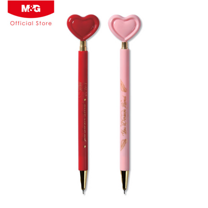 M&G Chenguang Heart-Shaped Needle Tip Ballpoint Pen 0.5mm - 1pcs - No:ABP87579