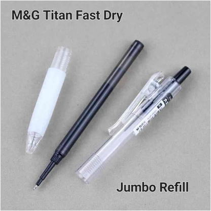 M&G Chenguang Titan Retractable Gel Pen Fast Drying Smooth and Professional Writing Performance Black 0.5mm - 1pcs - No:AGPJ9071