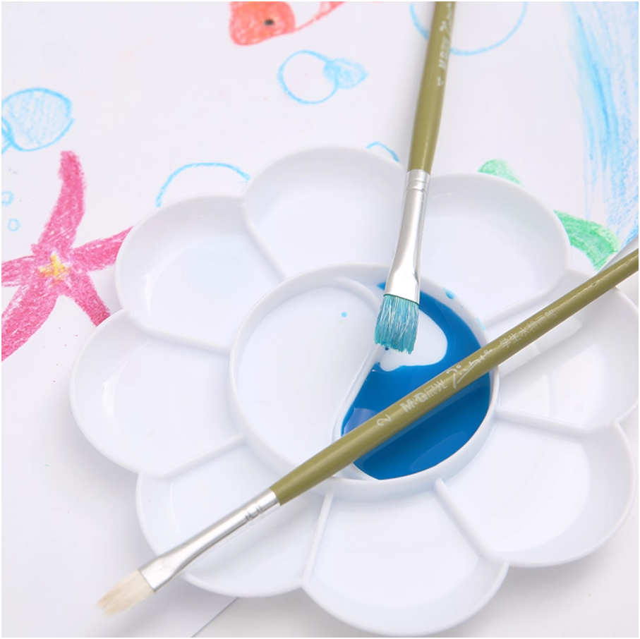 لوحة ألوان زهور تشنغوانغ من إم آند جي، لوحة ألوان زهر البرقوق ذات 10 أقسام، حجم كبير، رقم المنتج: APE97709