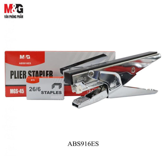 M&G Chenguang Pliers Stapler, Robust Heavy-Duty Design for Efficient Binding with Pack of Stapless - No:ABS916ES