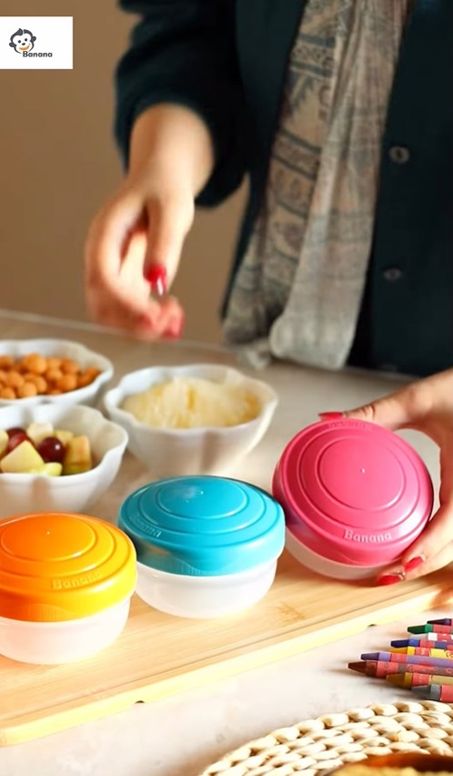 Banana Pack of 3 Cups Mini Bites 200ml for foods