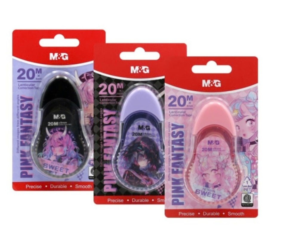 شريط تصحيح M&amp;G Chenguang Pink Fantasy، سهل الاستخدام، 20 متر × 5 ملم - قطعة واحدة - رقم المنتج: ACT82376