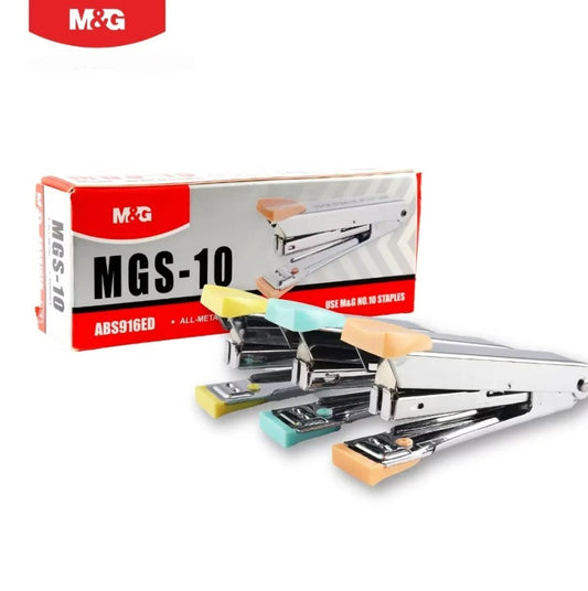 M&G Chenguang Small Stapler No10, Portable and Reliable Binding, MGS-10, Durable Metal - 1pcs - No:ABS916ED