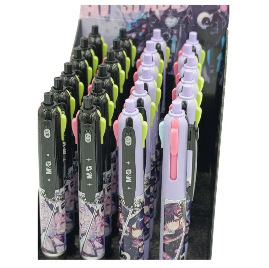 قلم حبر جاف شبه جل من إم آند جي تشنغوانغ، لون وردي فانتسي، 4 في 1، 0.7 مم - حبر بأربعة ألوان - قطعة واحدة - رقم المنتج: ABP803T9