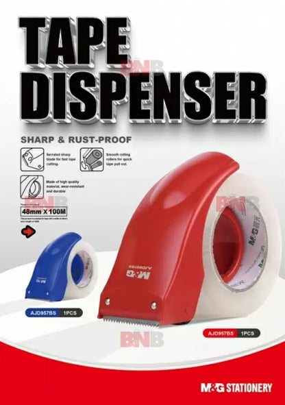 M&G Chenguang Tape Dispenser Sharp & Rust-Proof Tape Application, Non-Slip Base, Refillable - No:AJD957BS