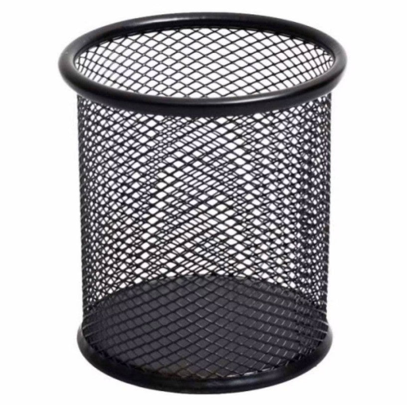 M&G Chenguang Metal Circular Pen Holder Metal Mesh, Black - No:ABT984H2