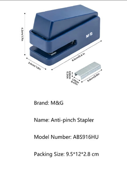 M&G Chenguang Stapler Anti-pinch Stapler 24/6 20 Sheet Capacity Durable Non-slip With Staples - 1pcs - No:ABS916HU