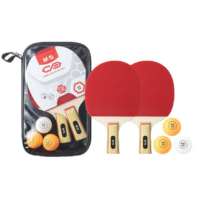 M&G Chenguang Table Tennis Racket Set with Carry Case – 2 Paddles, 3 Balls, Portable Ping Pong Set for Indoor & Outdoor Play - No:AST09317