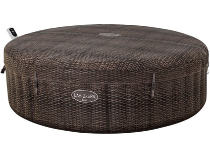 Bestway Lay-Z-SPA Bali Max Hold Energy Sense Ultra Fit Smart AirJet Rattan Round 2.16mx71cm WITH Built-in Intelligence - No:6001P