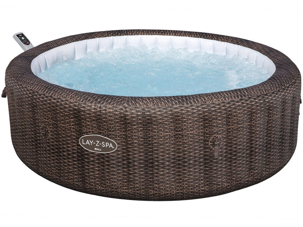 Bestway Lay-Z-SPA Bali Max Hold Energy Sense Ultra Fit Smart AirJet Rattan Round 2.16mx71cm WITH Built-in Intelligence - No:6001P