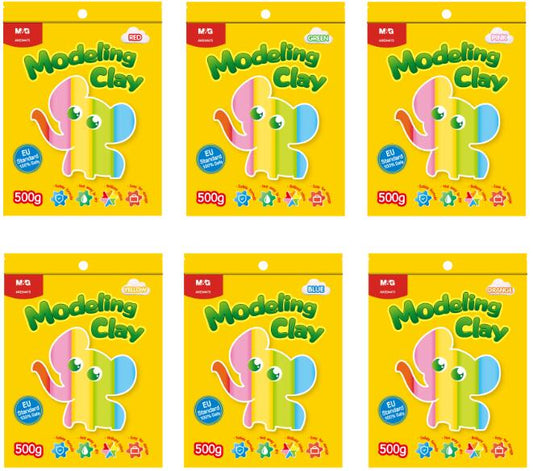 M&G Chenguang Modeling Clay 500g – Single Color Play Dough – Non-Toxic Creative Modeling Clay for Kids - No: AKE04475