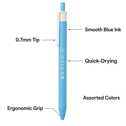M&G Chenguang Semi Gel Pen, Smooth Writing, Blue Ink, Assorted Color Barrels 0.7mm - 1pcs - No: ABPW30S1