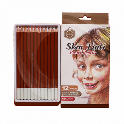 Keep Smiling Skin Tints Soft Pastel Pencils 12 Colours
