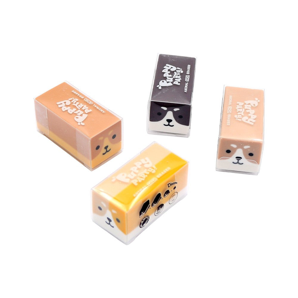M&G Chenguang Puppy Party PVC Eraser – Soft Dust-Free Rubber Eraser for School, Drawing & Office (Assorted Animal Designs) - 1pcs - No:AXP963SV