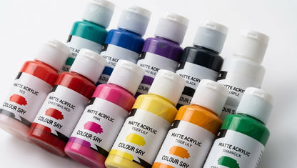 M&G Chenguang Colour Say Matte Acrylic Paint Set – 12 Classic Colors × 60ml | Rich Pigment | Fast Drying | Multi-Surface Acrylic Paint for Canvas, Wood, Paper & Crafts - No: APL976U12
