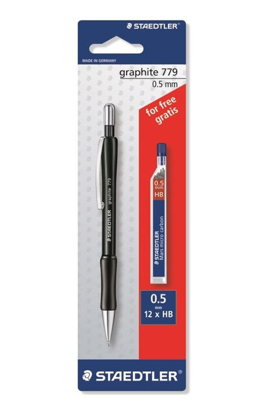 Staedtler Graphite mechanical pencil with 12 Leads HB / 0.5 mm - No:779