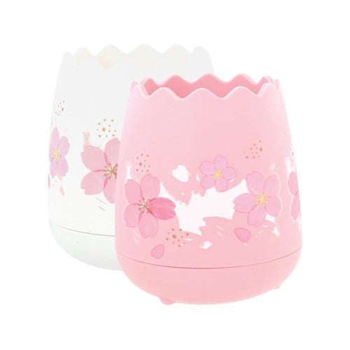 M&G Cherry Blossoms Egg Pen Holder Creative Storage Case - No:ABT98497