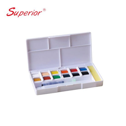 Superior Pigment Solid Watercolor Paints - 12colours