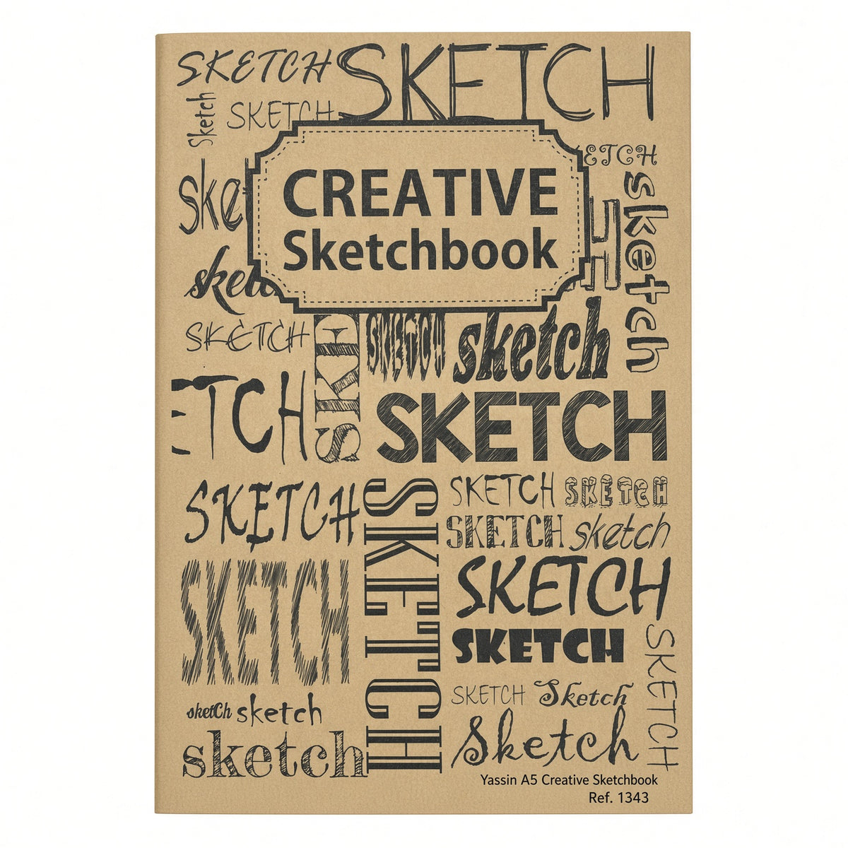 Yassin A5 Creative Sketchbook 160 Pages – Blank Drawing & Sketching Notebook - No: 1343
