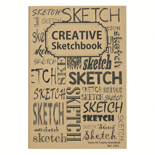 Yassin A5 Creative Sketchbook 160 Pages – Blank Drawing & Sketching Notebook - No: 1343