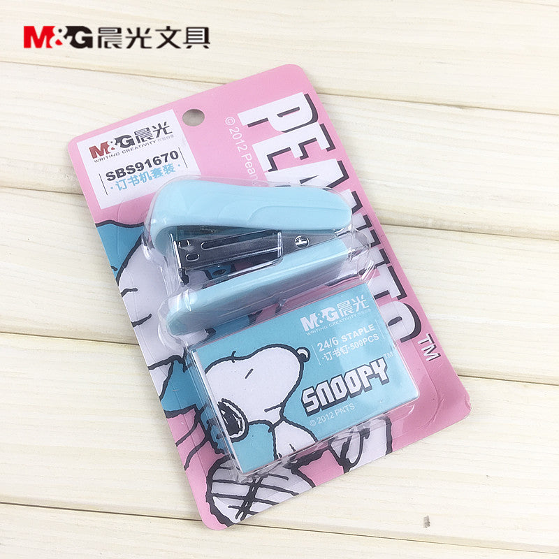 M&G Light Stationery Snoopy mini Stapler Set - No:SBS91670