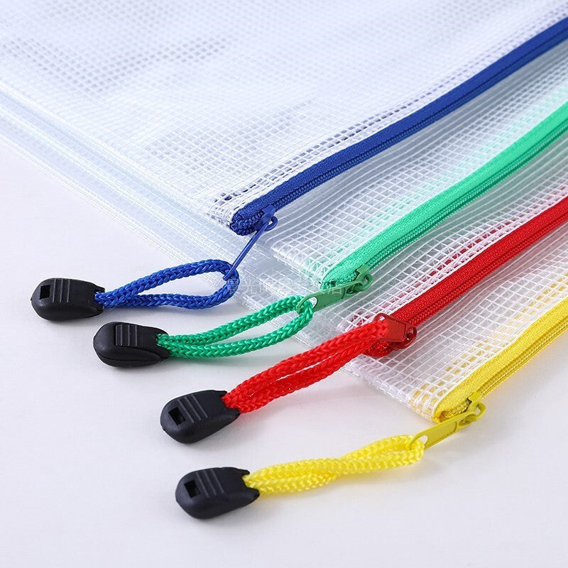 M&G Chenguang Grid Zipper Document Bag Zipper Envelope, Size:B5 - 1pcs - No:ADMN4283