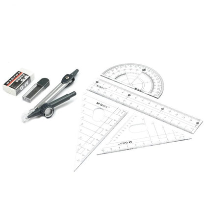M&G Chenguang  8-Piece Geometry & Drawing Set with Compass, Ruler, Set Squares & Protractor – No: ACSN1329