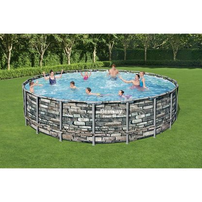 Bestway Power Steel Round Above Ground Pool Of Steel 610x132 Cm - No:56883