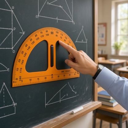 M&G Chenguang 180° Classroom Protractor 50 cm – Large Plastic Geometry Measuring Tool for School and Technical Drawing – No: ARL960N7