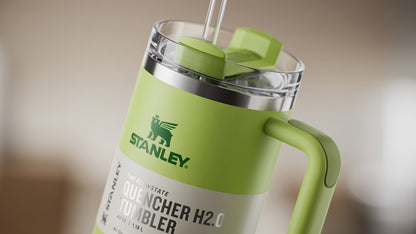 Stanley Stainless Steel Mug, (1200ml) Stainless Steel Mug with Straw and Handle, Insulated Mug with Lid Travel Mug, Stainless Steel Coffee Mug for Hot Iced Drinks