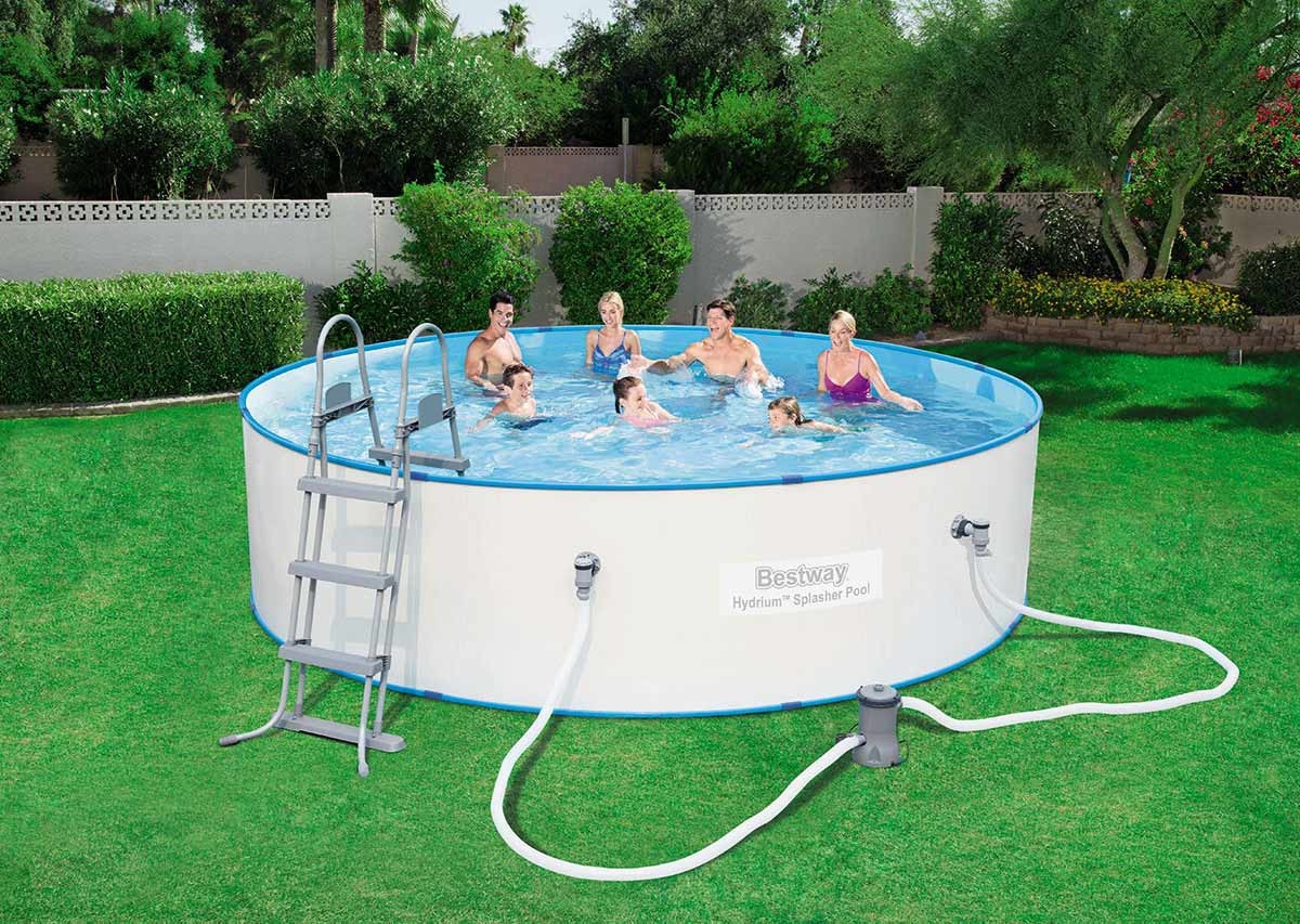 Bestway Pool Steel Detachable Hydrium Splasher 460cmx90 cm -No:56386