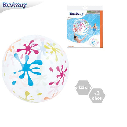 كرة شاطئية للعب والرش، مقاس 48 بوصة/1.22 متر 